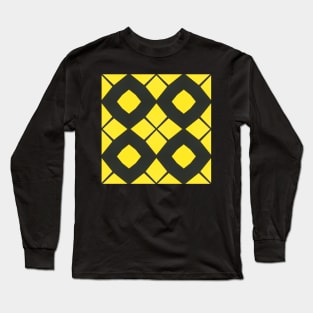 Black and Yellow Honey Bee Colors Pattern 1 Long Sleeve T-Shirt